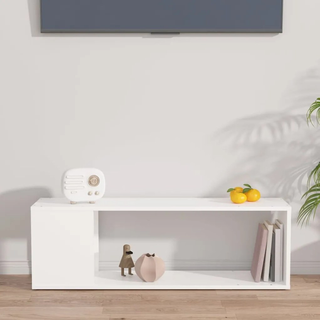 Móvel de TV 100x24x32 cm derivados de madeira branco