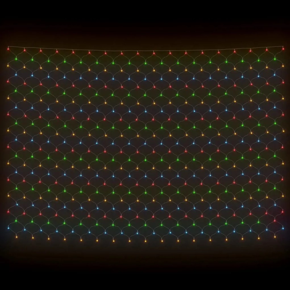 Rede luzes de natal 4x4 m 544 luzes LED int/ext colorido