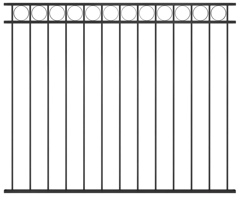 vidaXL Painel de vedação 1,7x1,5 m aço preto