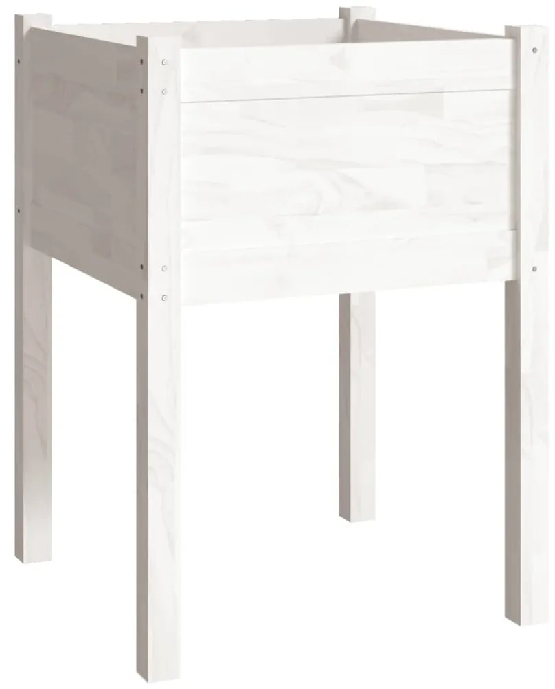 Vaso/floreira de jardim 2 pcs 50x50x70 cm pinho maciço branco