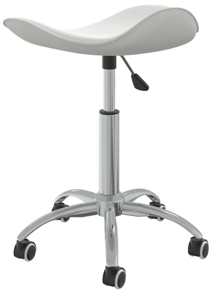 Cadeira de jantar giratória couro artificial branco