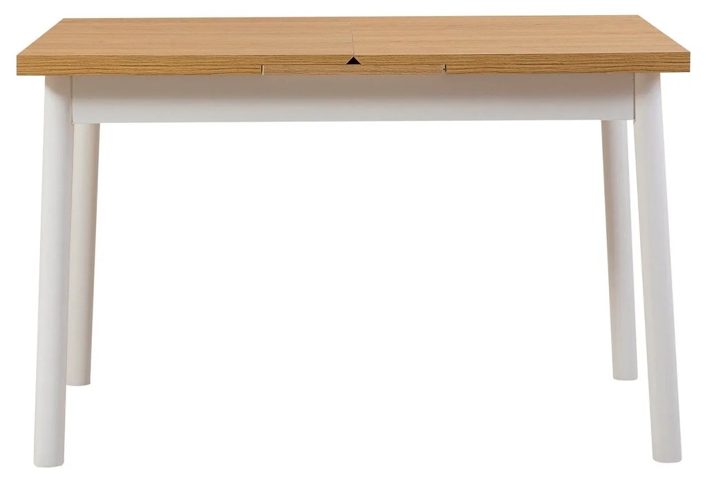 Conjunto de Mesa de Jantar Extensível e Cadeiras Oliver – Branco – Mes