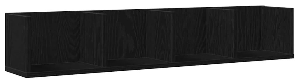 Estante de CD vidaXL Carvalho Preto 100x18x18 cm Madeira de Engenharia