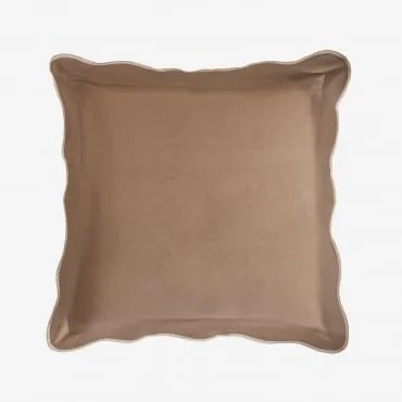 Almofada Quadrada 45x45 Cm Em Algodão Kovey Beige Tapioca - Castanho Praliné - Sklum