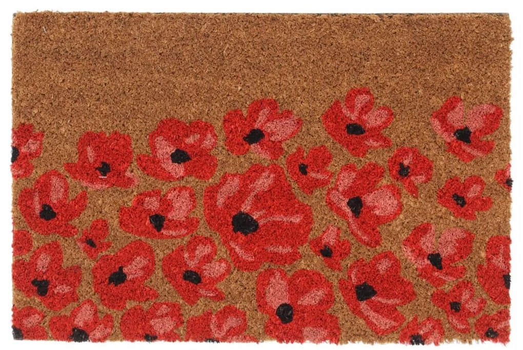 vidaXL Tapete de porta 40x60 cm fibra de coco tufada natural