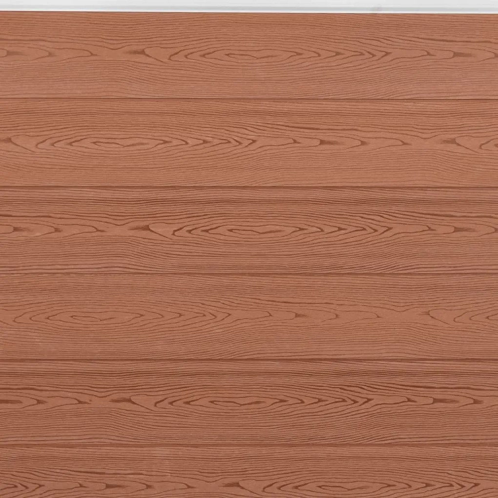 Conjunto de painéis de vedação 699x186 cm WPC castanho
