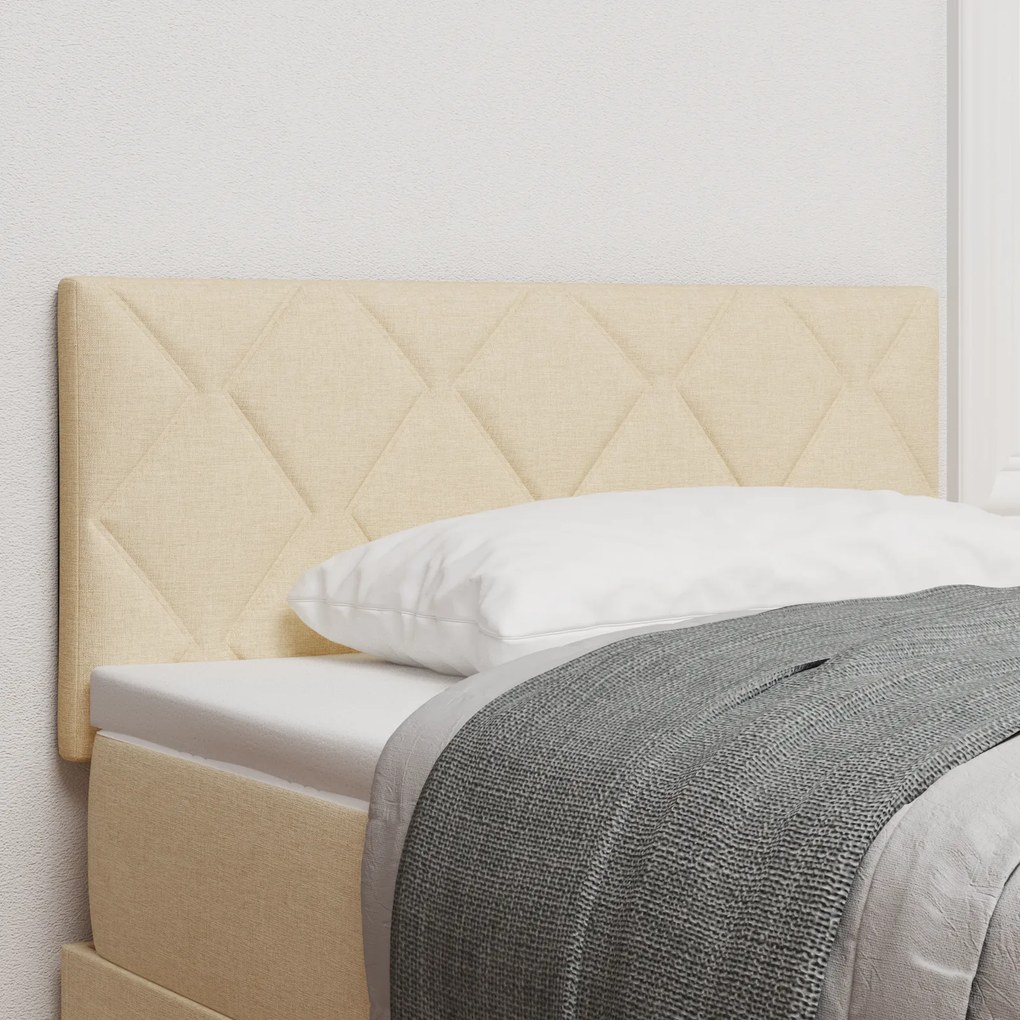 Cabeceira vidaXL Design Blocos de Diamante Creme 90 cm Tecido