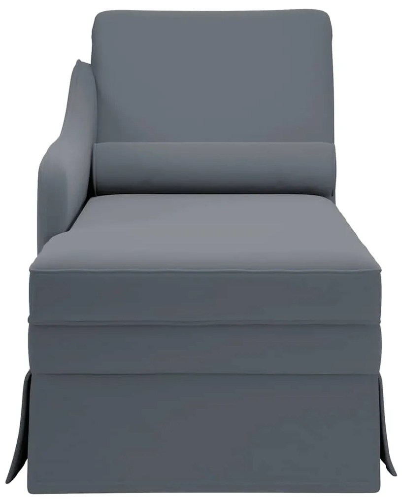 Chaise lounge c/ reforço/apoio de braços direito veludo