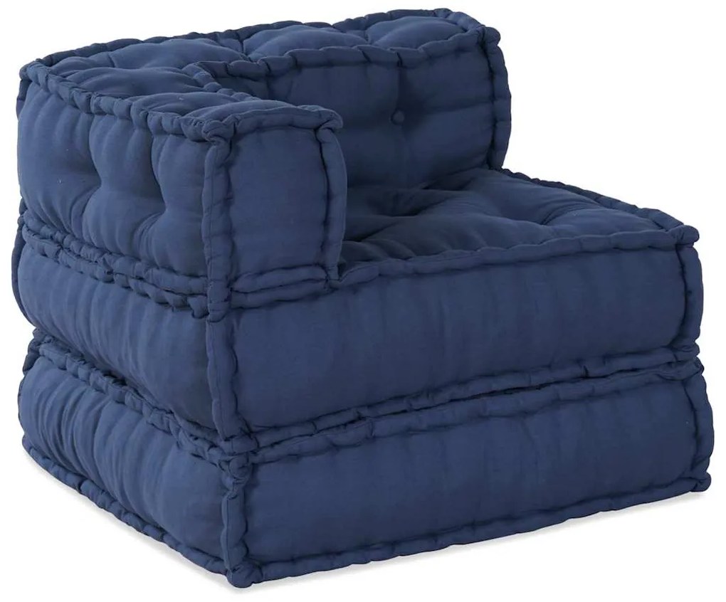 vidaXL Puff Modular Índigo 70x70x54 Tecido