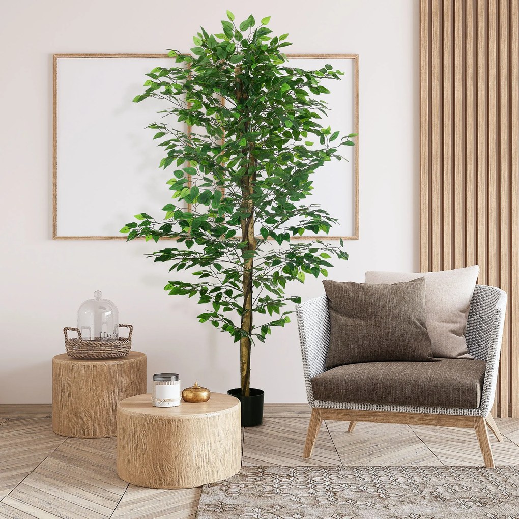 Planta Figueira Artificial com Tronco Realista 180 cm Planta Artificia