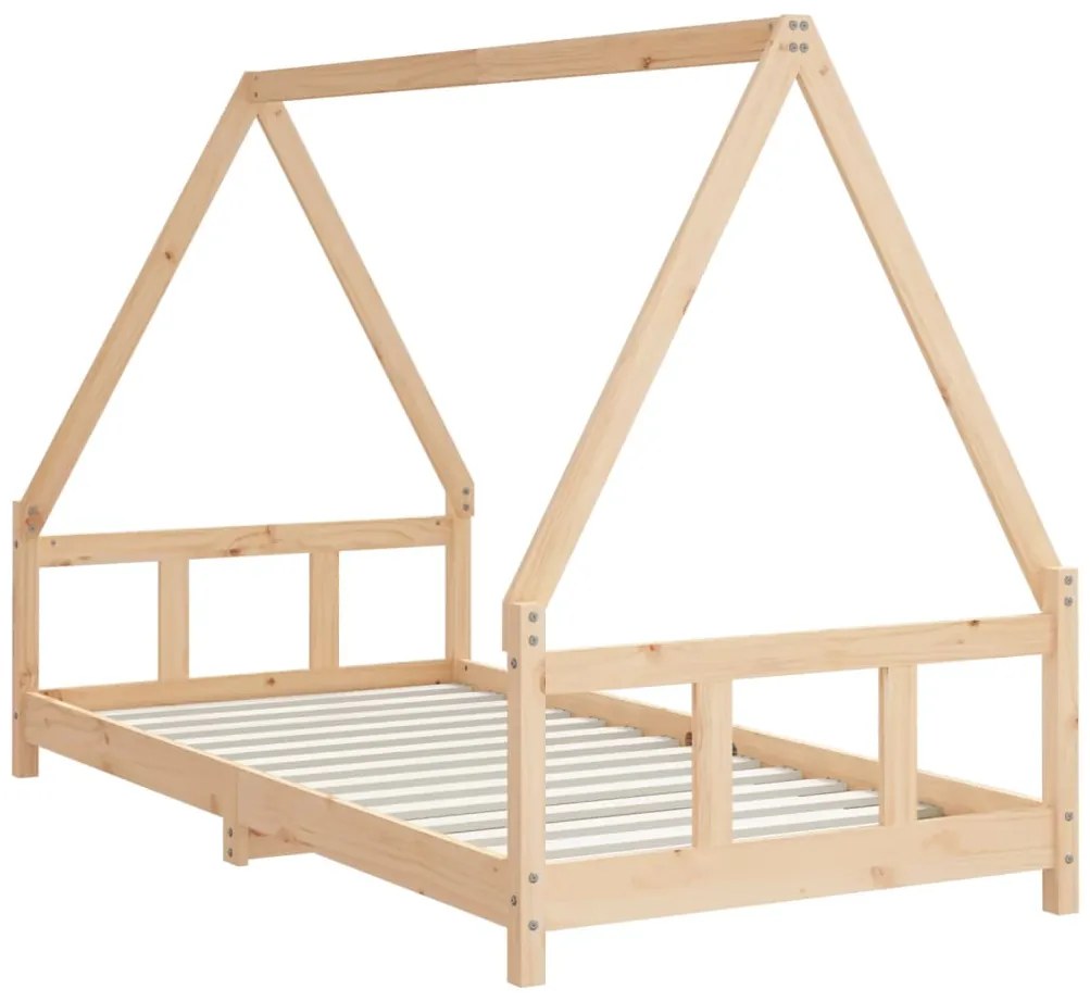 Estrutura de cama infantil 90x190 cm madeira de pinho maciça