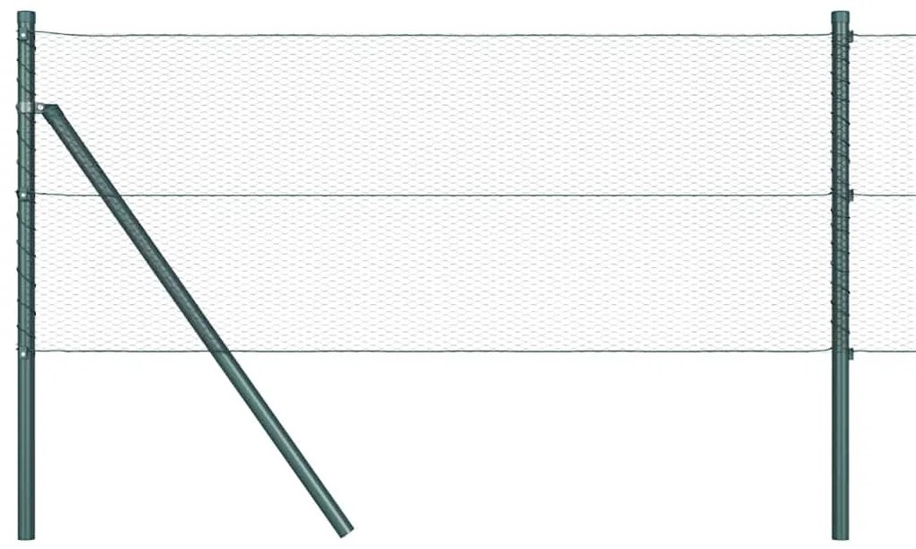 Cerca Hexagonal vidaXL Verde 0.8x50 m Aço