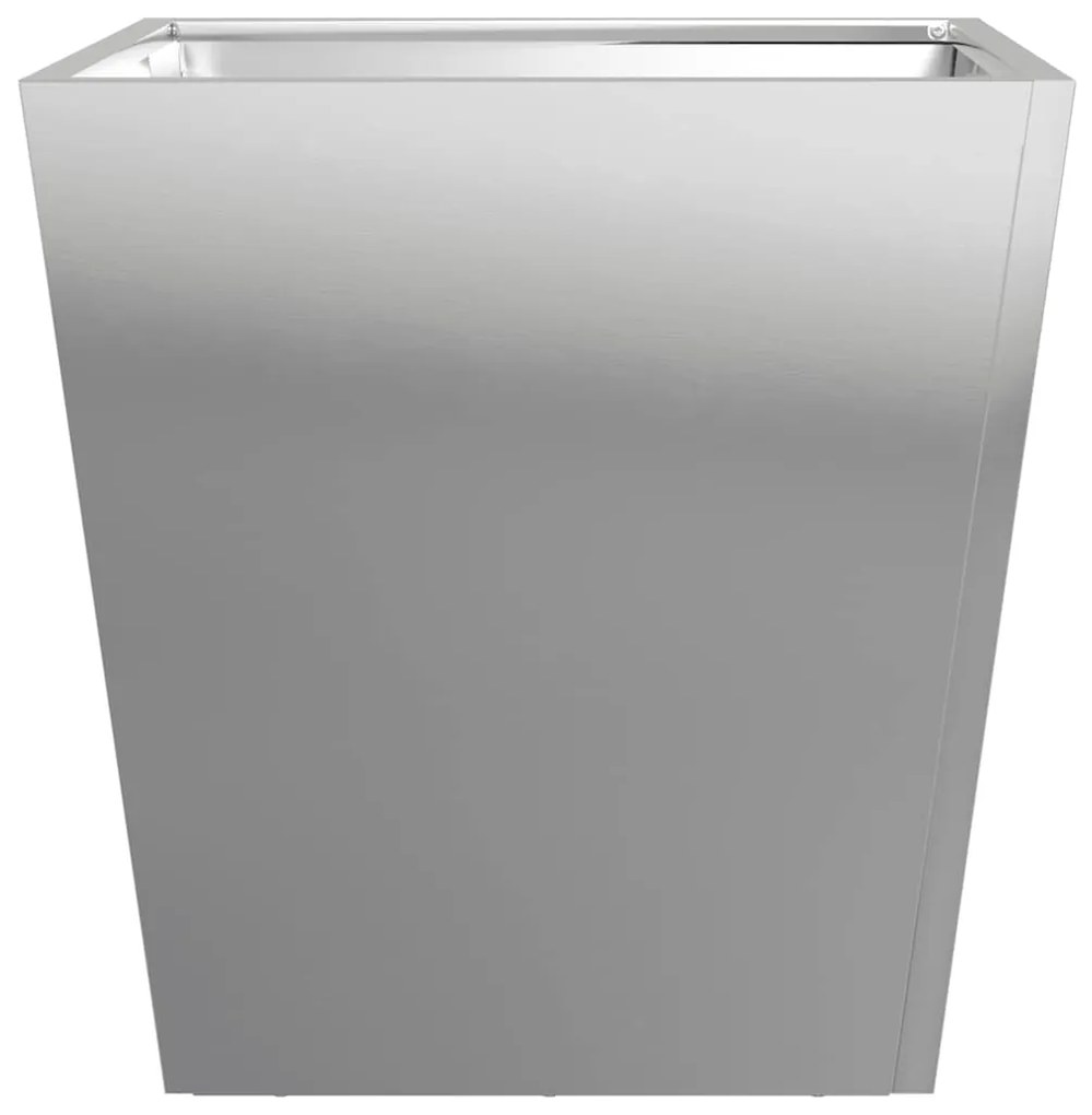 Vaso/floreira de jardim 40x40x40 cm aço galvanizado
