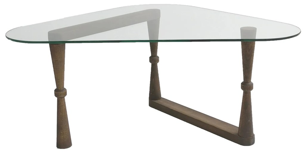 Mesa de Café Cam - Nogueira - 96x41x81 cm