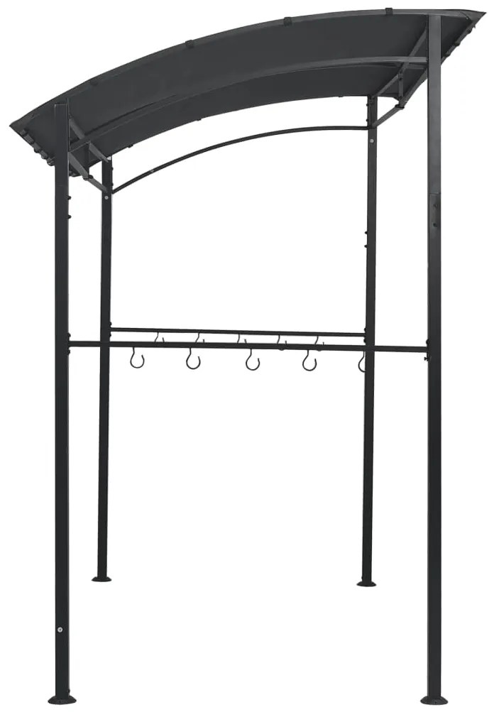 Gazebo de churrasco 215x150x220 cm aço antracite