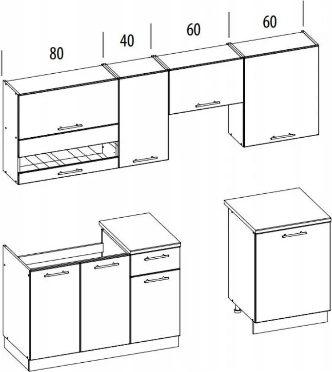 Conjunto de cozinha modular Tiffa White 119