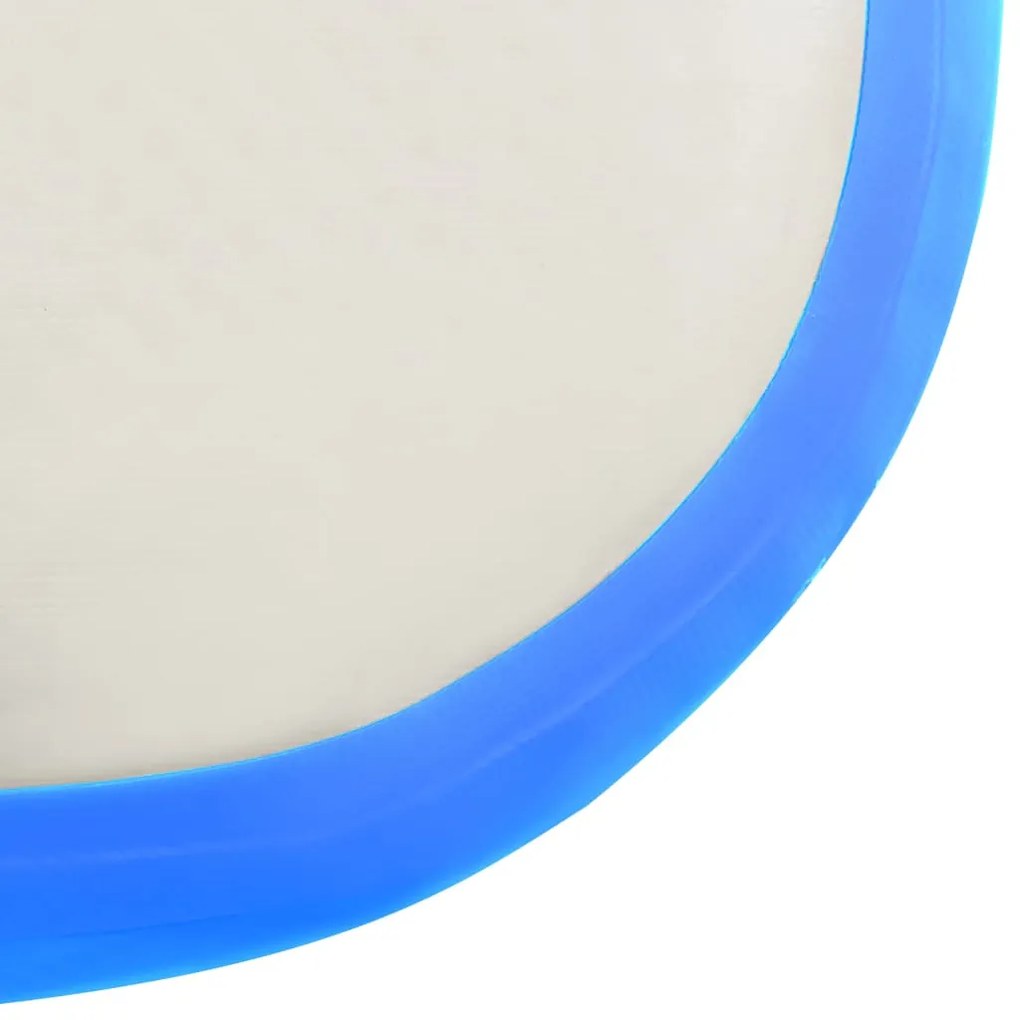 Colchão de ginástica insuflável c/ bomba 300x100x20 cm PVC azul