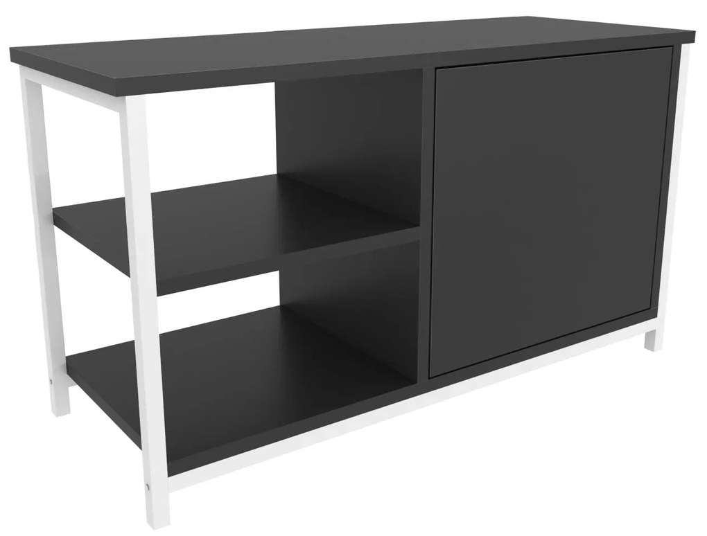 Móvel TV Muskegon – Branco Antracite – 89,6 x 35,3 x 50,8 cm