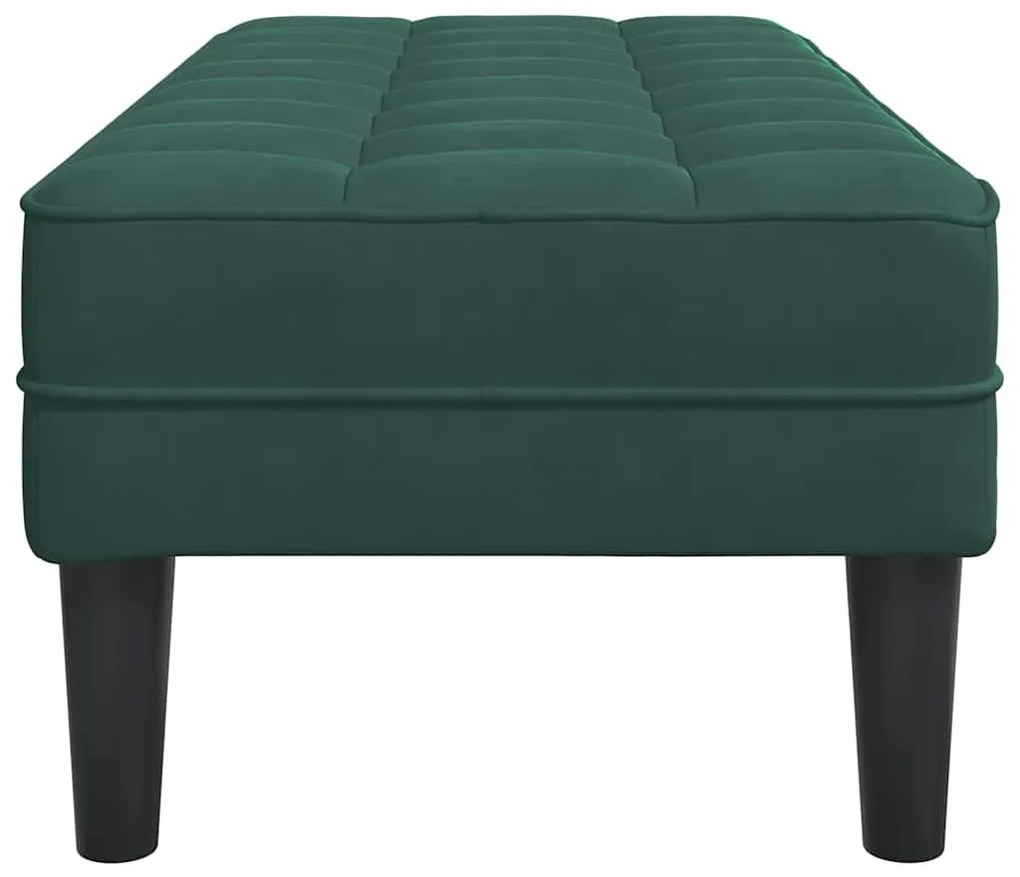 Banco Verde Escuro 113x57x39 cm Veludo