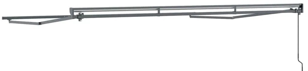 Toldo Manual Manual Antracite 4 × 3 m Alumínio &amp; Poliéster