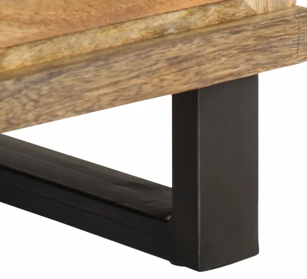 Mesa de cabeceira 40x34x46cm madeira de mangueira áspera maciça
