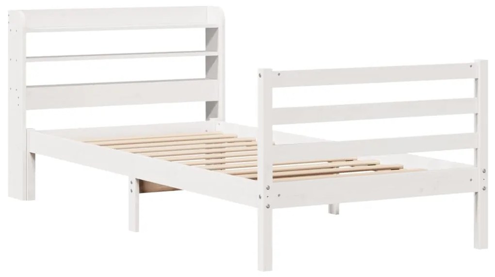 Estrutura cama c/ cabeceira 75x190 cm pinho maciço