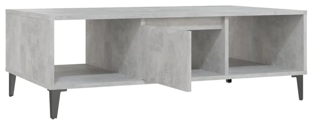 Mesa de centro 103,5x60x35 cm contraplacado cinzento cimento