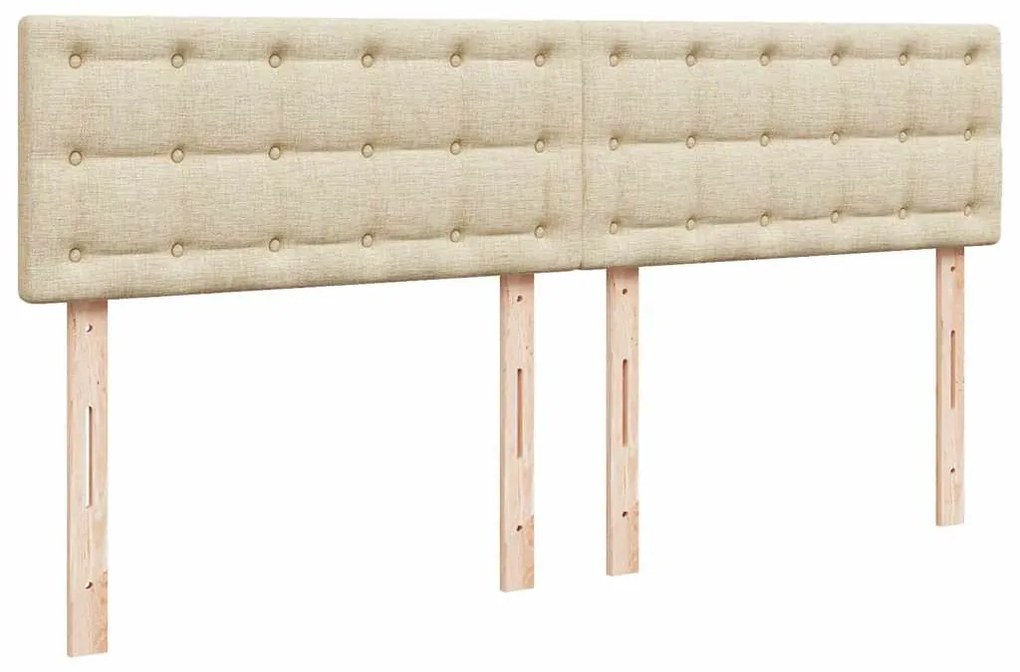 Cama com molas/colchão 180x200 cm tecido cor creme