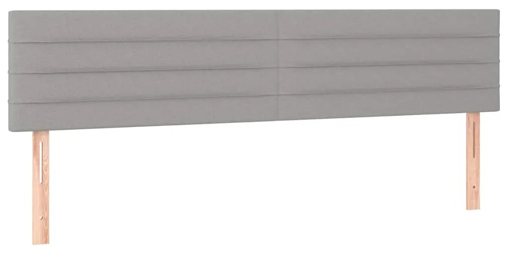 Cama boxspring com colchão 120x190 cm tecido cinzento-claro