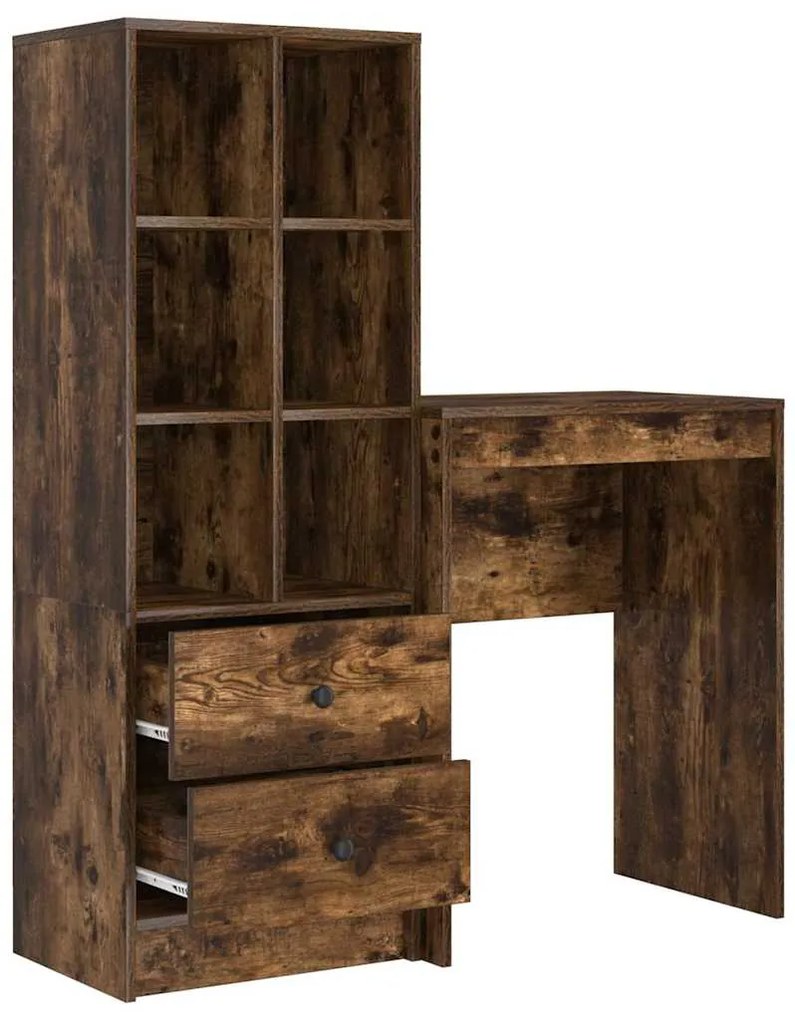 Mesa com Armazenamento Carvalho Fumado Madeira Derivada