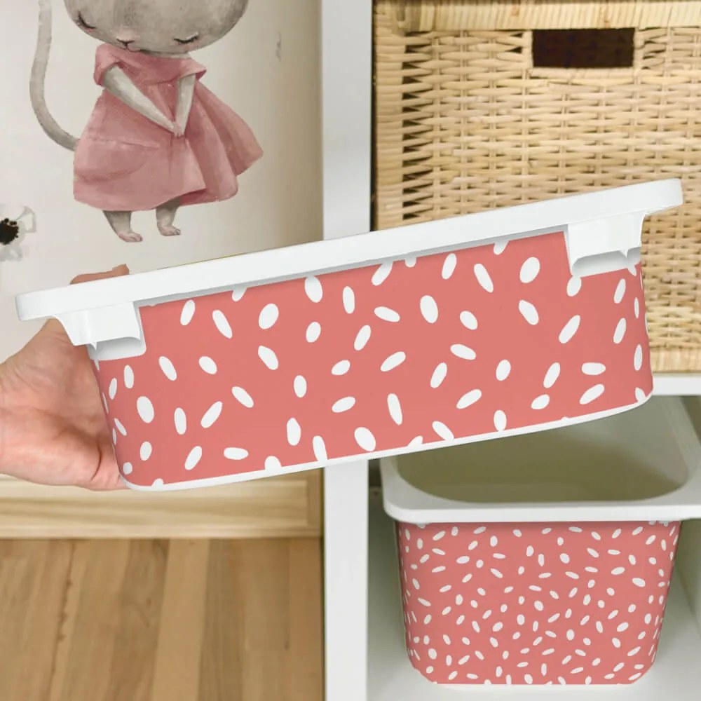 Autocolante para caixa IKEA TROFAST - Padrão Coral BOHO