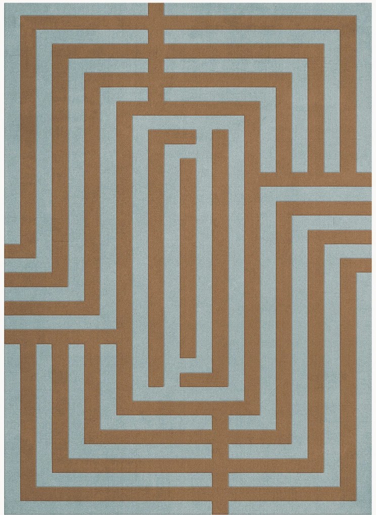 Tapete de lã artesanal com relevo Residue