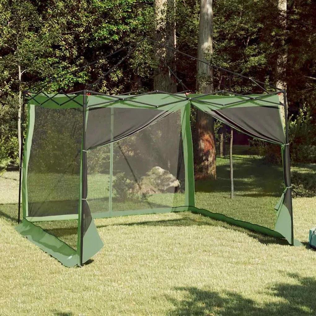 vidaXL Tenda interior com telhado Verde 303 x 303 x 196 cm tafetá