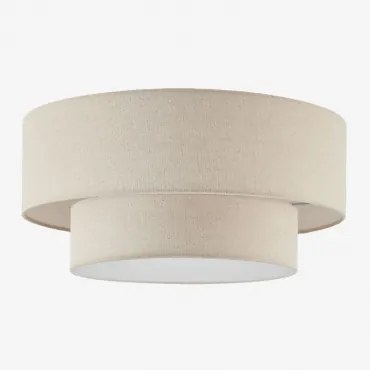 Plafon De Teto Lumira Crema Linho & Ø55 Cm - Sklum