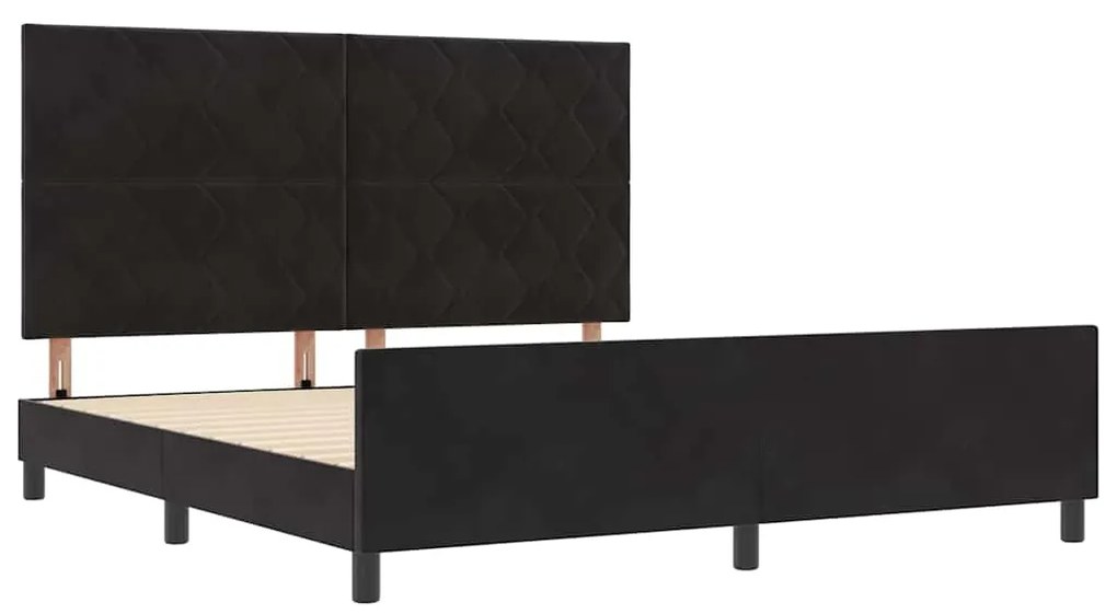 Estrutura de Cama vidaXL Preta 180x200 cm Veludo