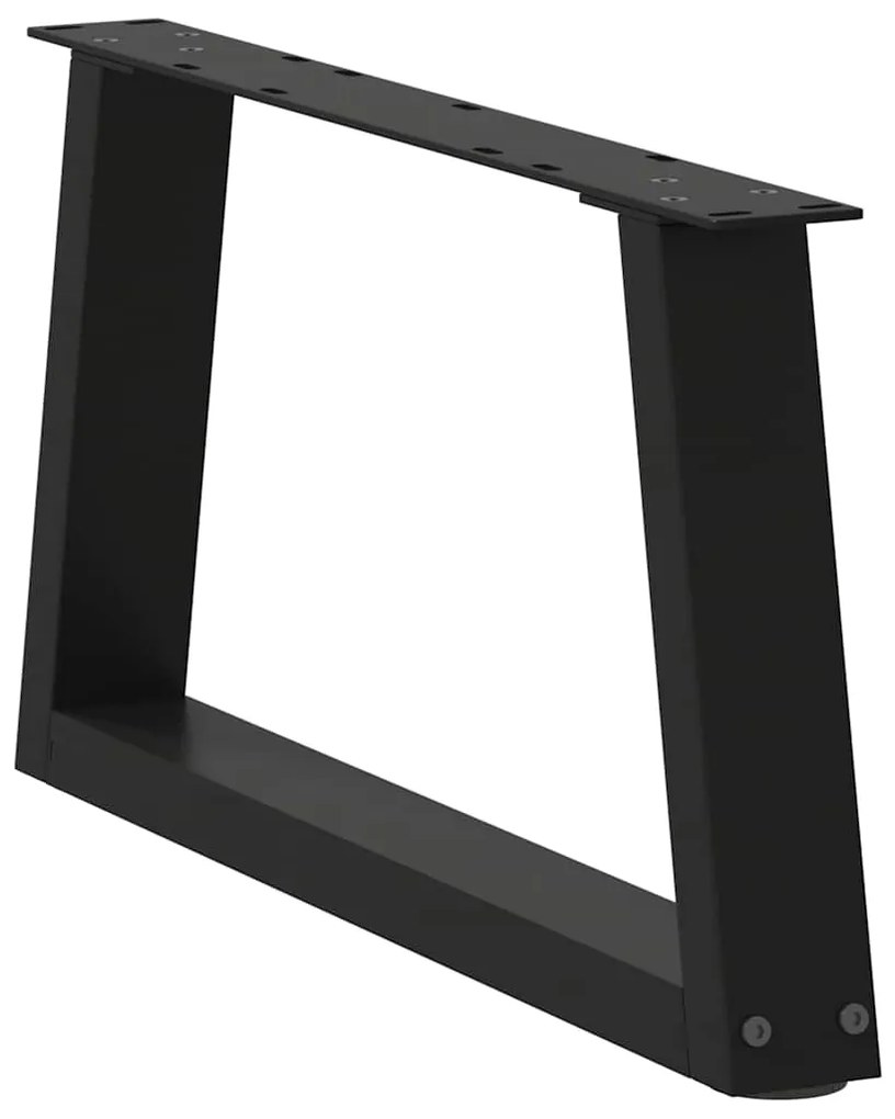 Pés para mesa de centro em V, 2 peças, preto, 70x(30-31,3) cm, aço