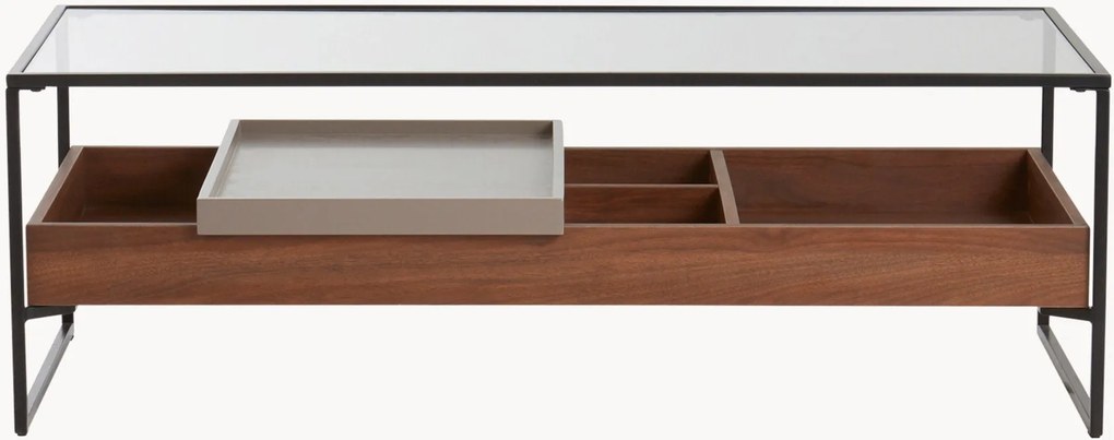 Mesa de centro com prateleira em madeira de choupo Sveg