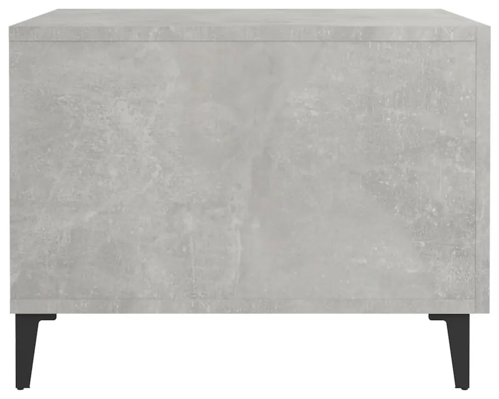 Mesas de centro + pernas de metal 2pcs 50x50x40 cm sonoma cinza