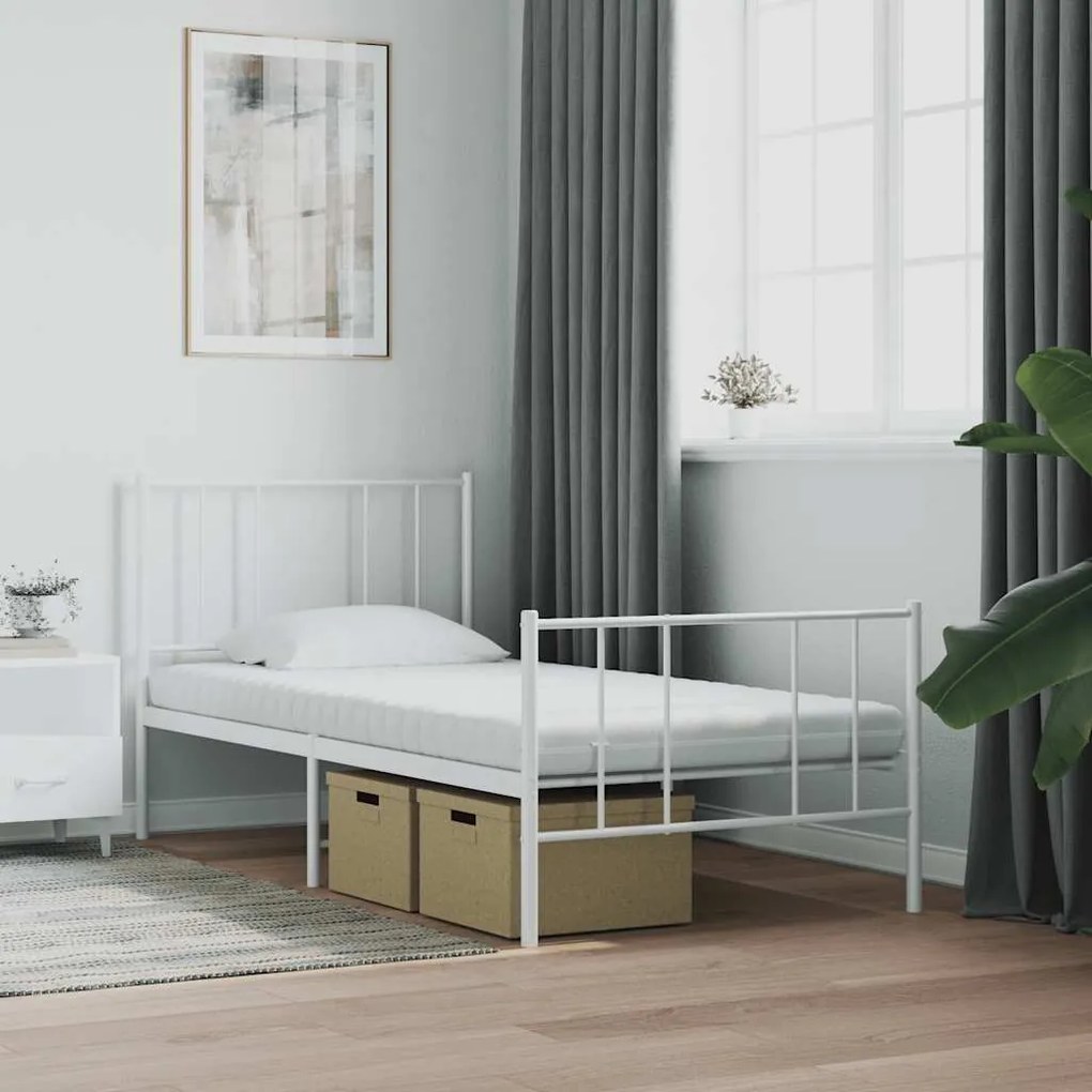 Colchão de espuma 90x210 cm 7 zonas dureza 20 ILD branco