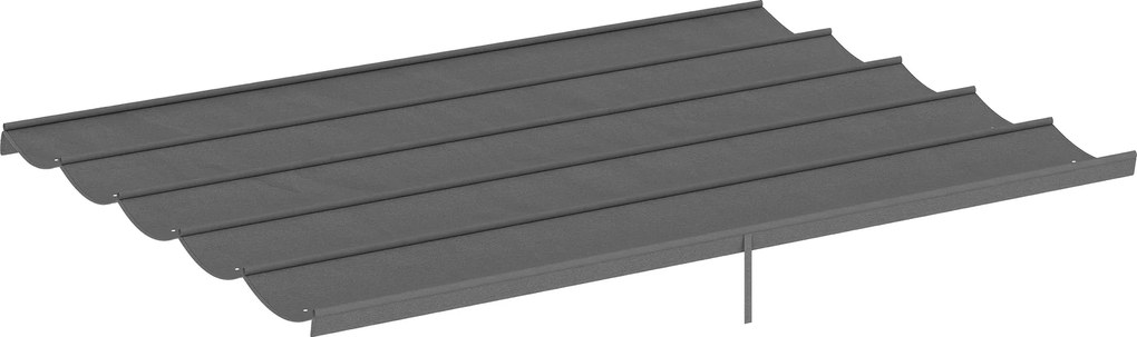 Lona para tenda retrátil de 4 x 3 m – apenas a lona: 350 x 260 cm (ESTRUTURA NÃO ESTÁ INCLUÍDA), cinzento claro
