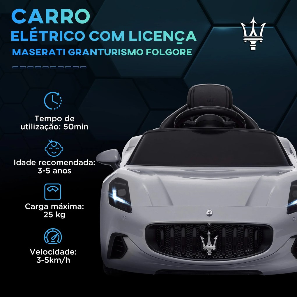 AIYAPLAY Carro Elétrico para Crianças acima de 3 Anos Carro Maserati G