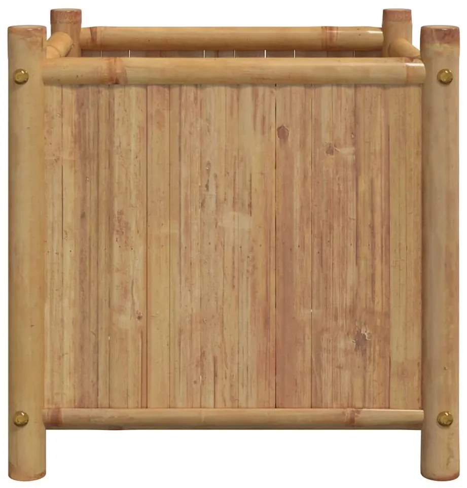 Vaso/floreira de jardim 40x40x40 cm bambu