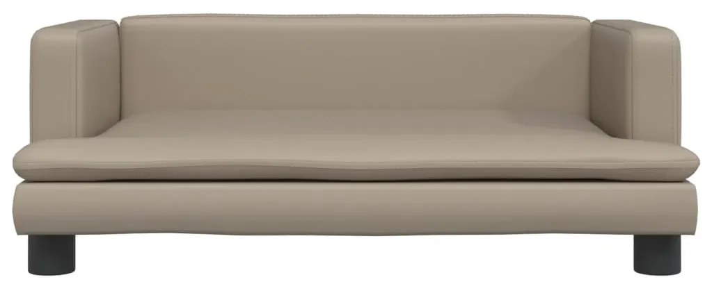 Sofá infantil 80x45x30 cm couro artificial cappuccino