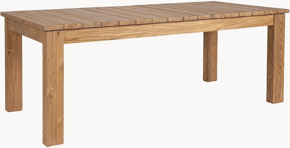 Mesa de jardim extensível em madeira de teca Zorritos, 220-300 x 100 cm