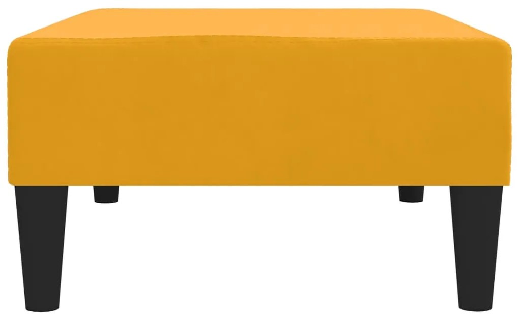 Apoio de pés 78x56x32 veludo amarelo