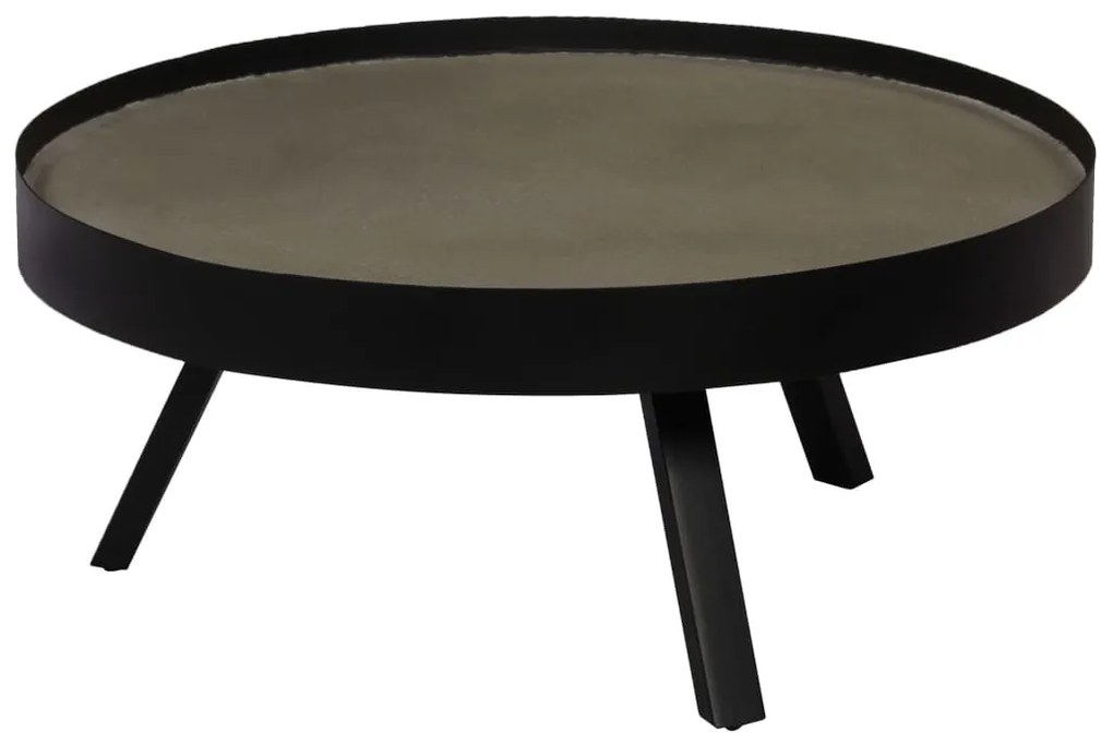Mesa de centro com tampo em cimento 74x32cm