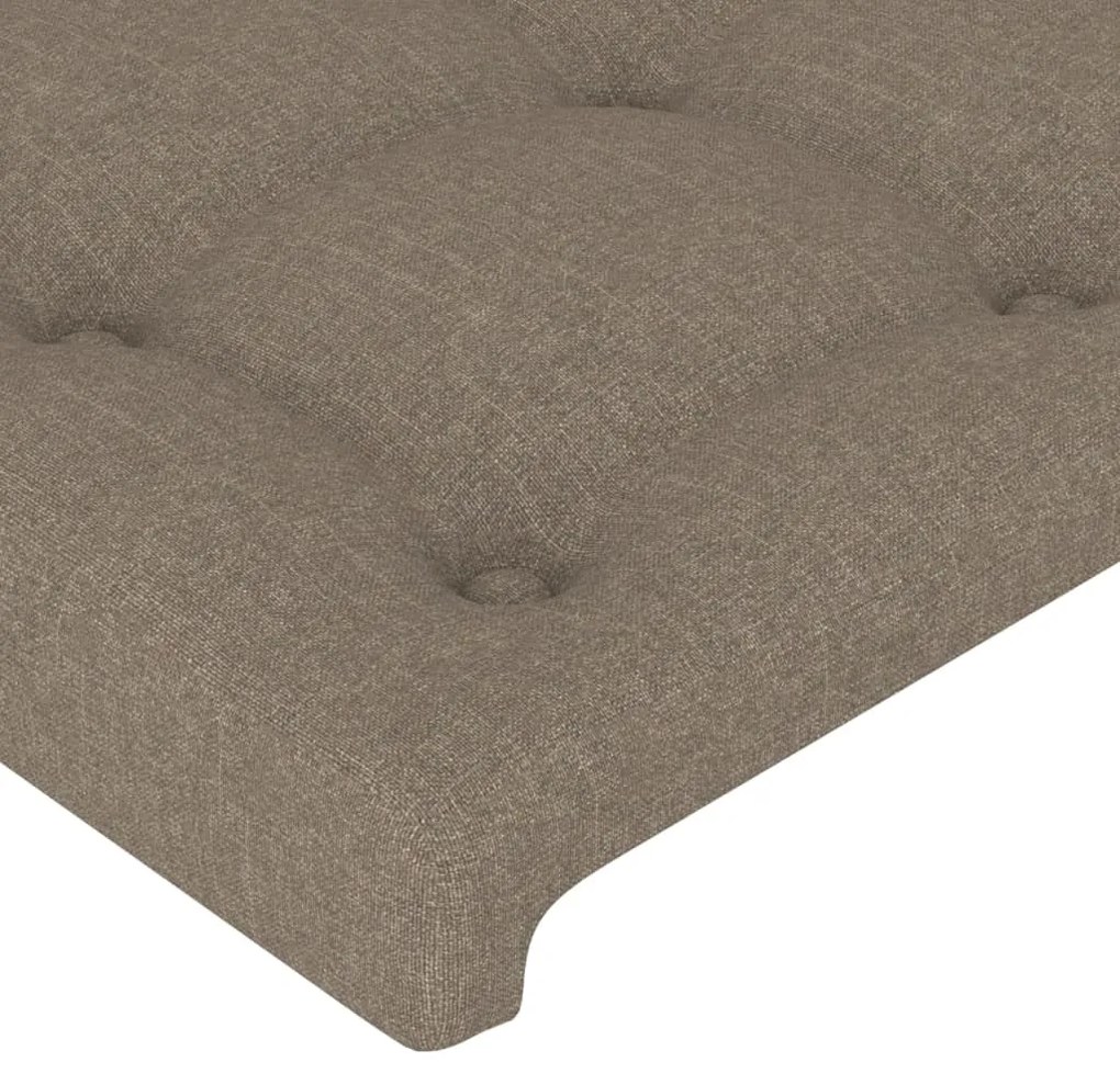 Cabeceira cama abas tecido 163x16x78/88 cm cinzento-acastanhado