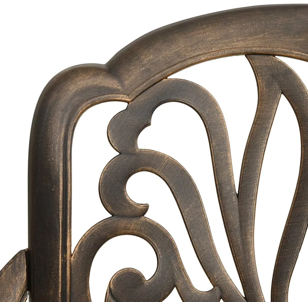 5 pcs conjunto bistrô alumínio fundido bronze