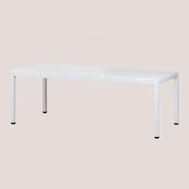 Rectangular Garden Table 210x100 Cm In Marti Aluminum Gardénia Branco - Sklum