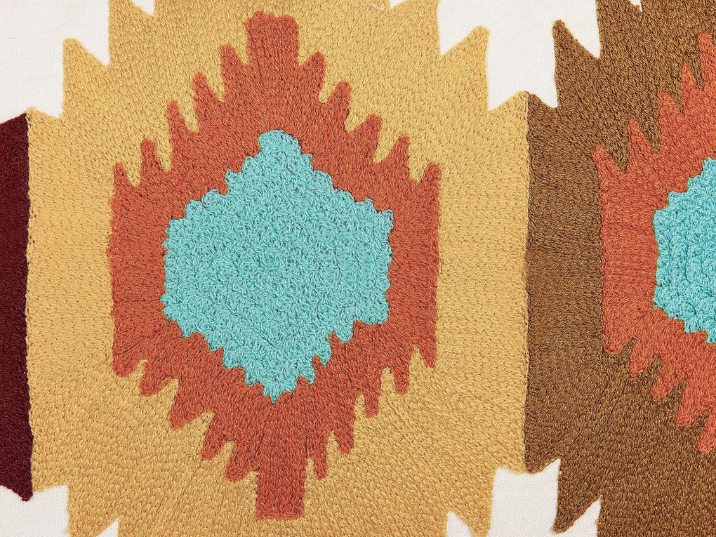 Conjunto de 2 almofadas decorativas bordadas algodão multicolor 40 x 60 cm DANAPUR Beliani